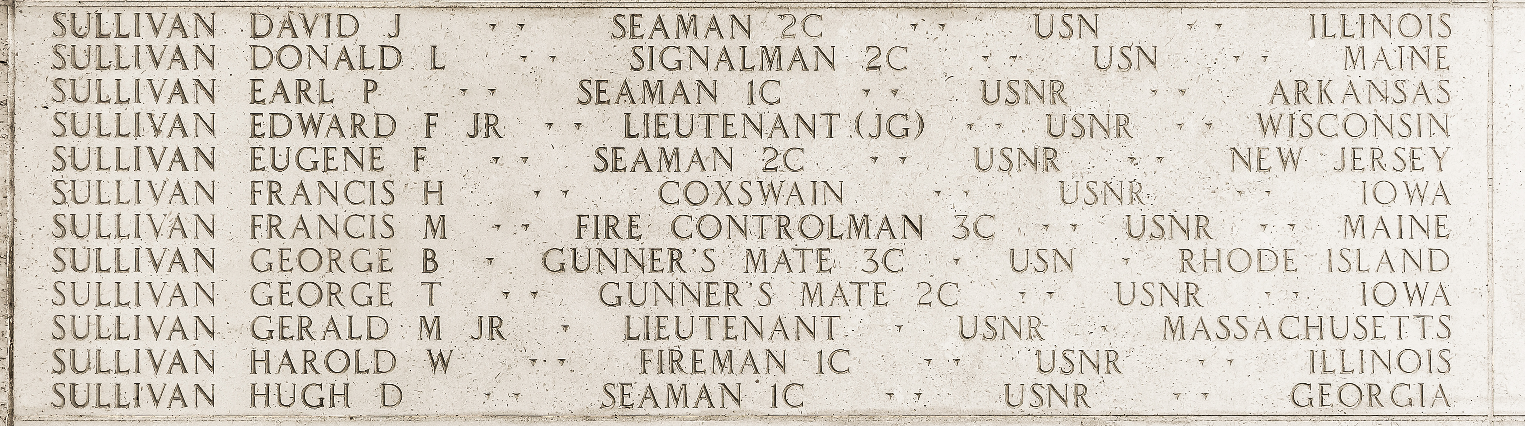 George B. Sullivan, Gunner's Mate Third Class